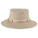 Cotton Bucket Hat with Contrast Tie - Scala Collezione Hats Bucket Hat Scala Hats LC455kh Khaki/Natural Medium (57 cm) 