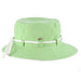 Cotton Bucket Hat with Contrast Tie - Scala Collezione Hats Bucket Hat Scala Hats LC455lm Lime/White Medium (57 cm) 
