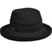 Cotton Up Turned Brim Golf Hat - Scala Hats for Women Kettle Brim Hat Scala Hats LC484-BLK Black M/L (57 - 58 cm)