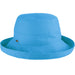Cotton Up Turned Brim Golf Hat - Scala Hats for Women Kettle Brim Hat Scala Hats LC484-MBLUE Medium Blue M/L (57 - 58 cm)