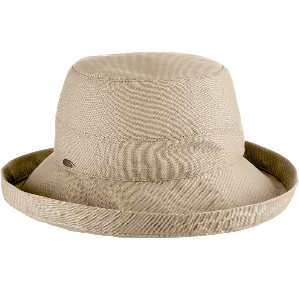 Cotton Up Turned Brim Golf Hat - Scala Hats for Women Kettle Brim Hat Scala Hats LC484-NAT Natural M/L (57 - 58 cm)