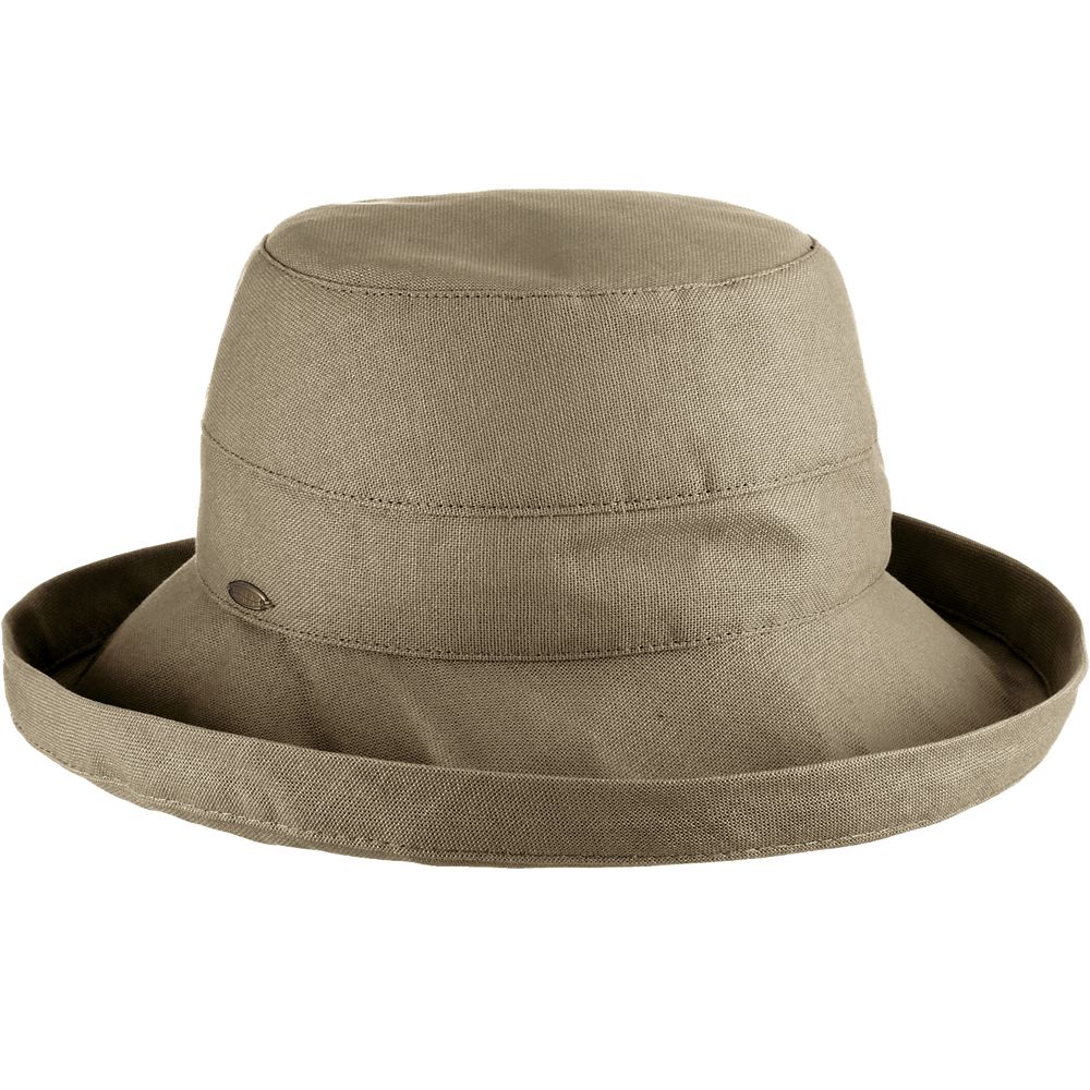 Cotton Up Turned Brim Golf Hat - Scala Hats for Women Kettle Brim Hat Scala Hats LC484-TAUPE Taupe M/L (57 - 58 cm)