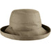 Cotton Up Turned Brim Golf Hat - Scala Hats for Women Kettle Brim Hat Scala Hats LC484-TAUPE Taupe M/L (57 - 58 cm)