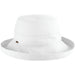 Cotton Up Turned Brim Golf Hat - Scala Hats for Women Kettle Brim Hat Scala Hats LC484-WHT White M/L (57 - 58 cm)