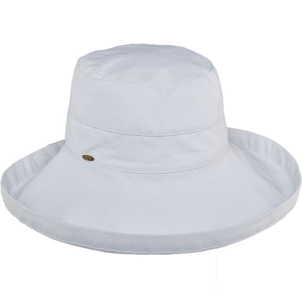 Cotton Up Turned Large Brim Sun Hat - Scala Hats for Women
