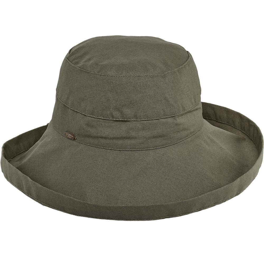 Cotton Up Turned Large Brim Sun Hat - Scala Hats for Women