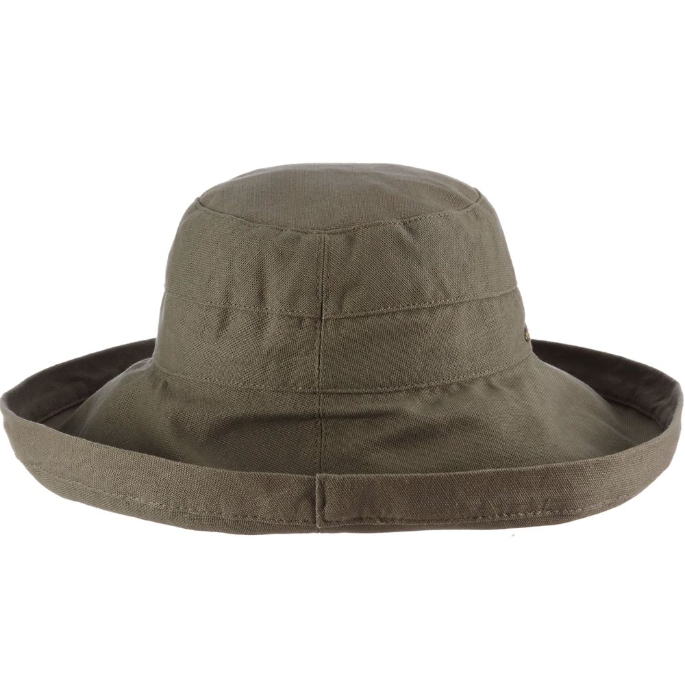 Cotton Up Turned Large Brim Sun Hat - Scala Hats for Women