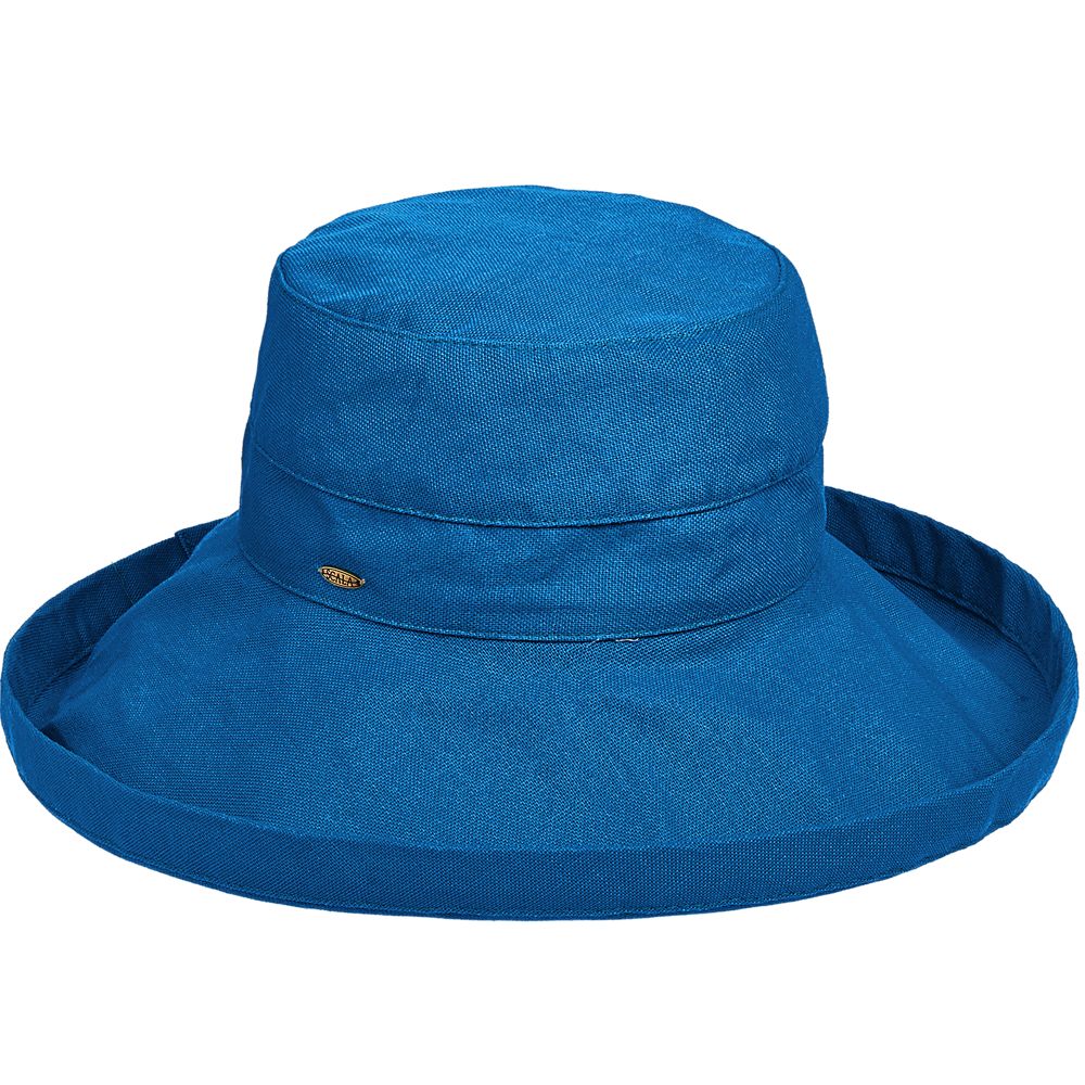 Cotton Up Turned Large Brim Sun Hat - Scala Hats for Women