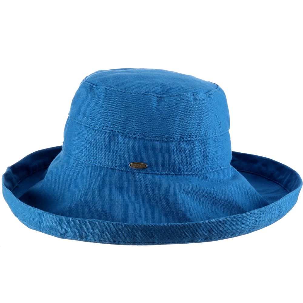 Cotton Up Turned Large Brim Sun Hat - Scala Hats for Women