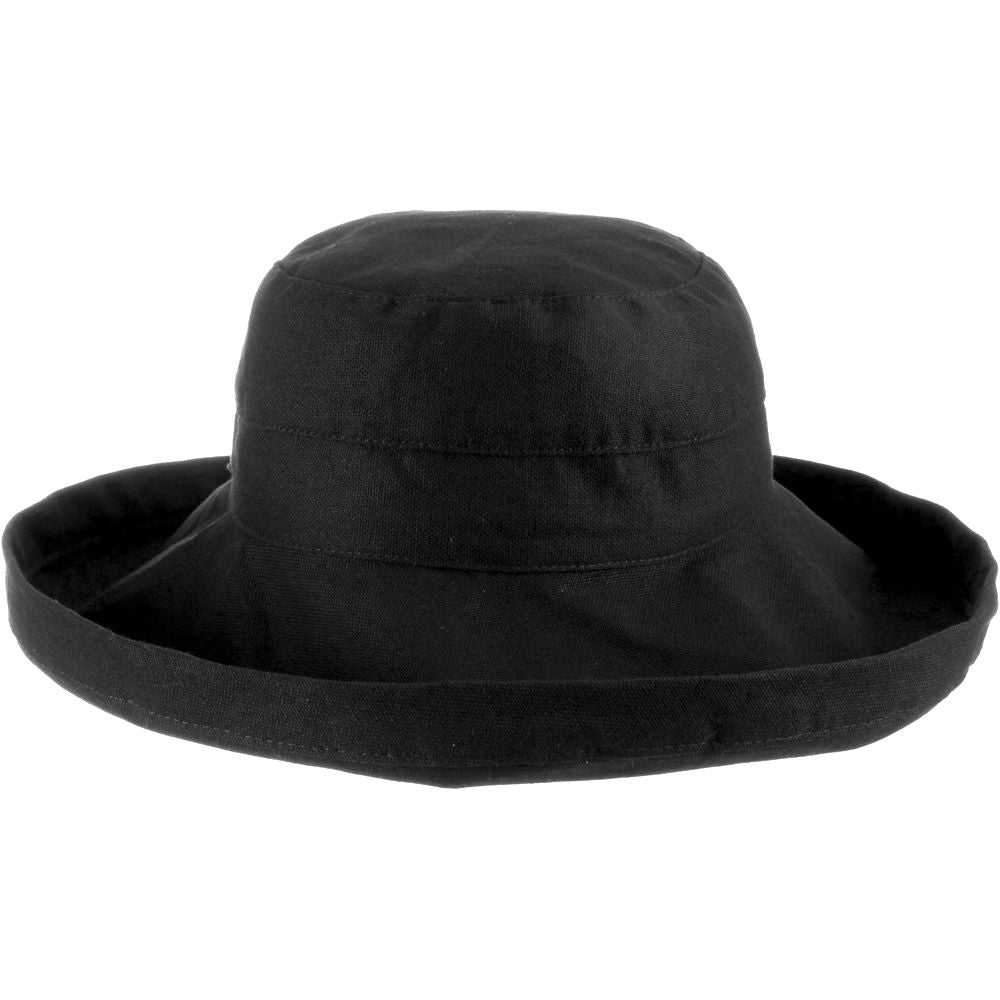 Cotton Up Turned Large Brim Sun Hat - Scala Hats for Women