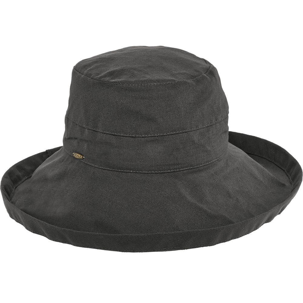 Cotton Up Turned Large Brim Sun Hat - Scala Hats for Women