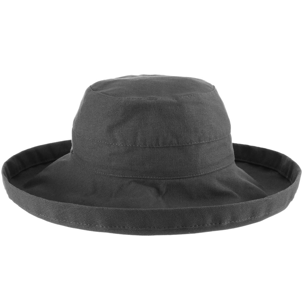 Cotton Up Turned Large Brim Sun Hat - Scala Hats for Women