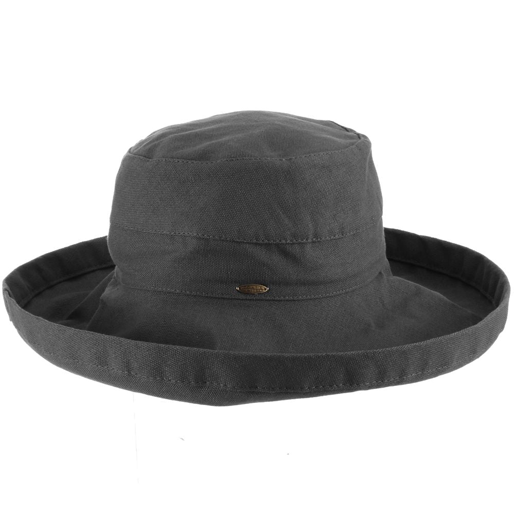 Cotton Up Turned Large Brim Sun Hat - Scala Hats for Women