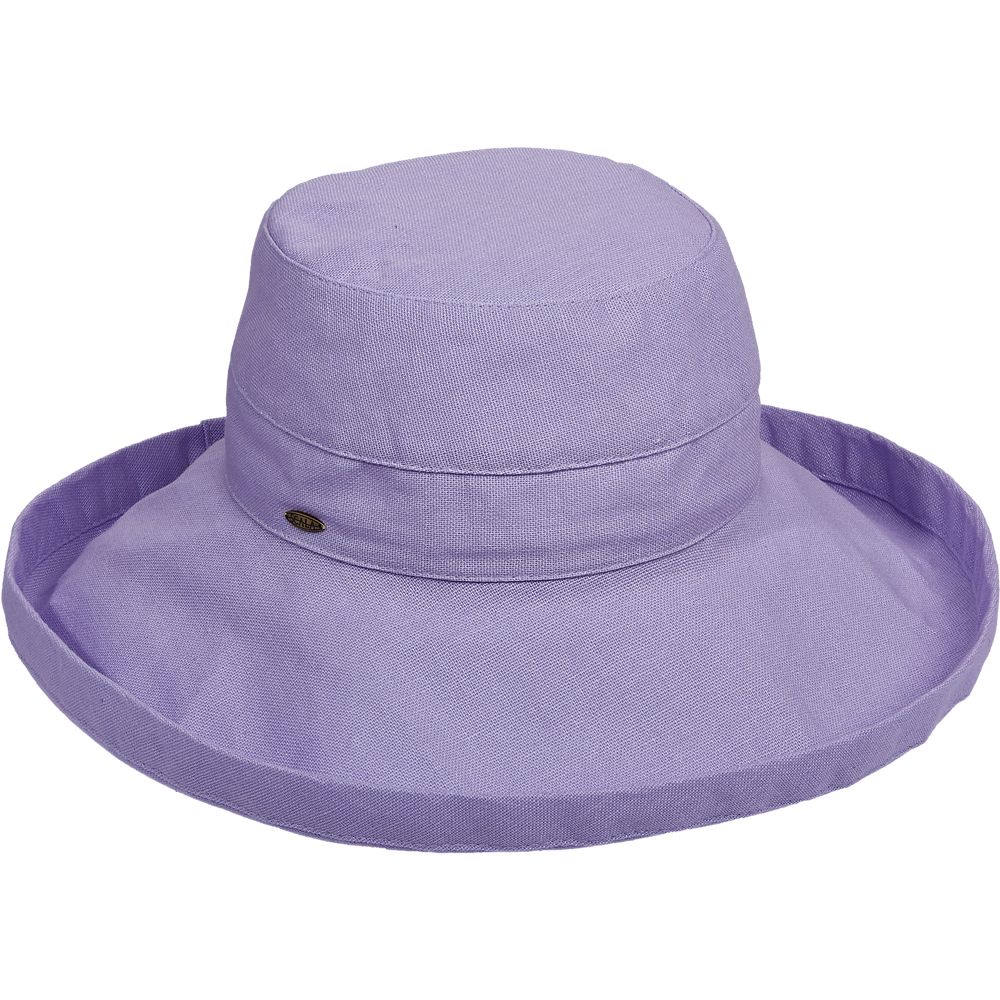 Cotton Up Turned Large Brim Sun Hat - Scala Hats for Women