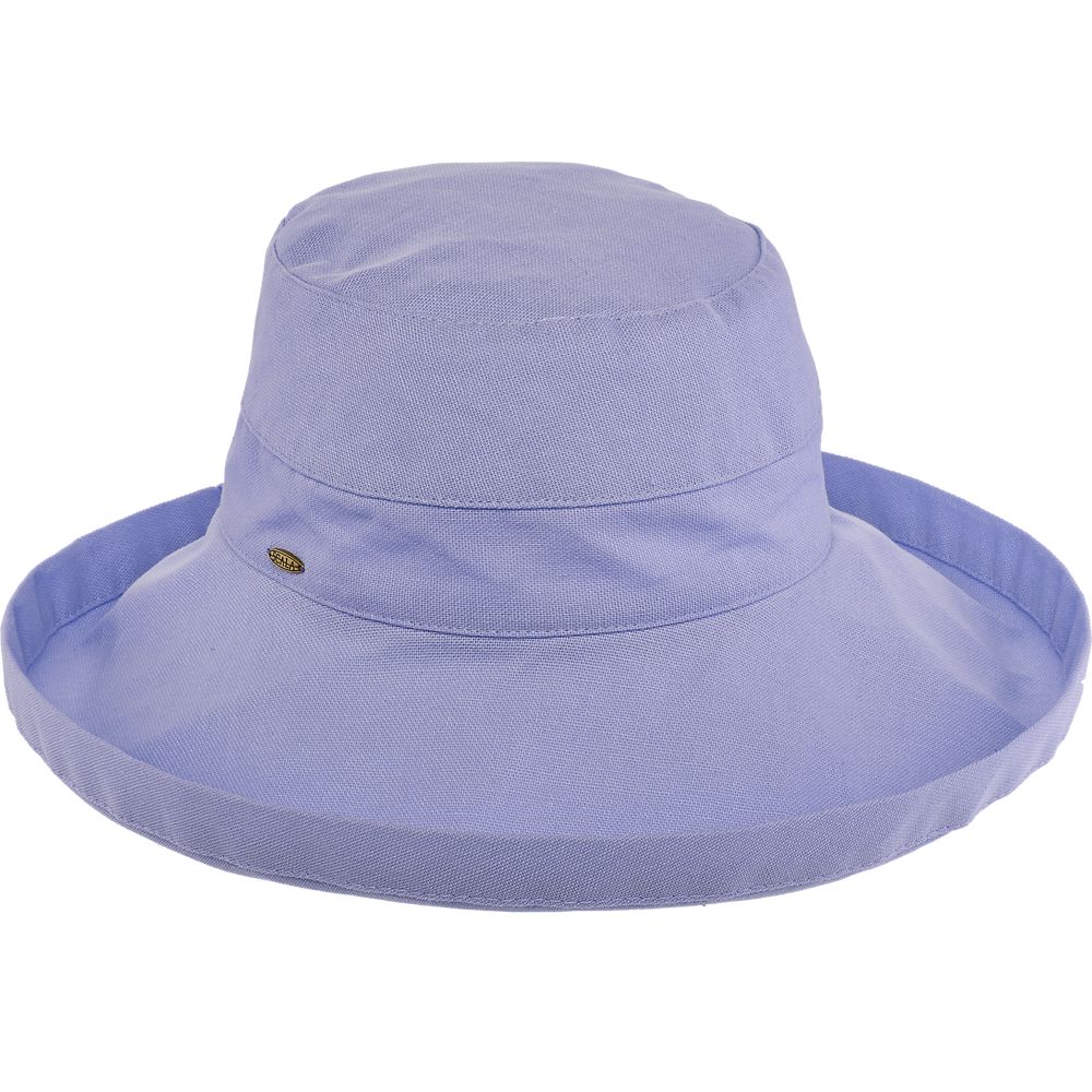 Cotton Up Turned Large Brim Sun Hat - Scala Hats for Women