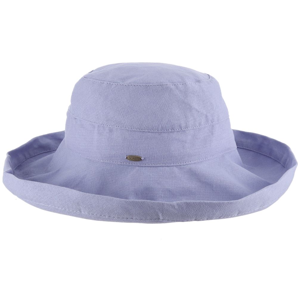 Cotton Up Turned Large Brim Sun Hat - Scala Hats for Women