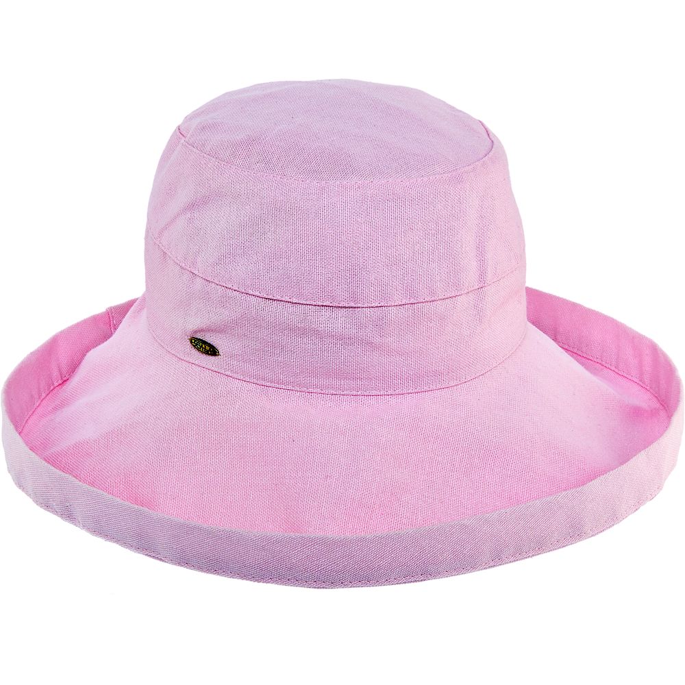 Cotton Up Turned Large Brim Sun Hat - Scala Hats for Women