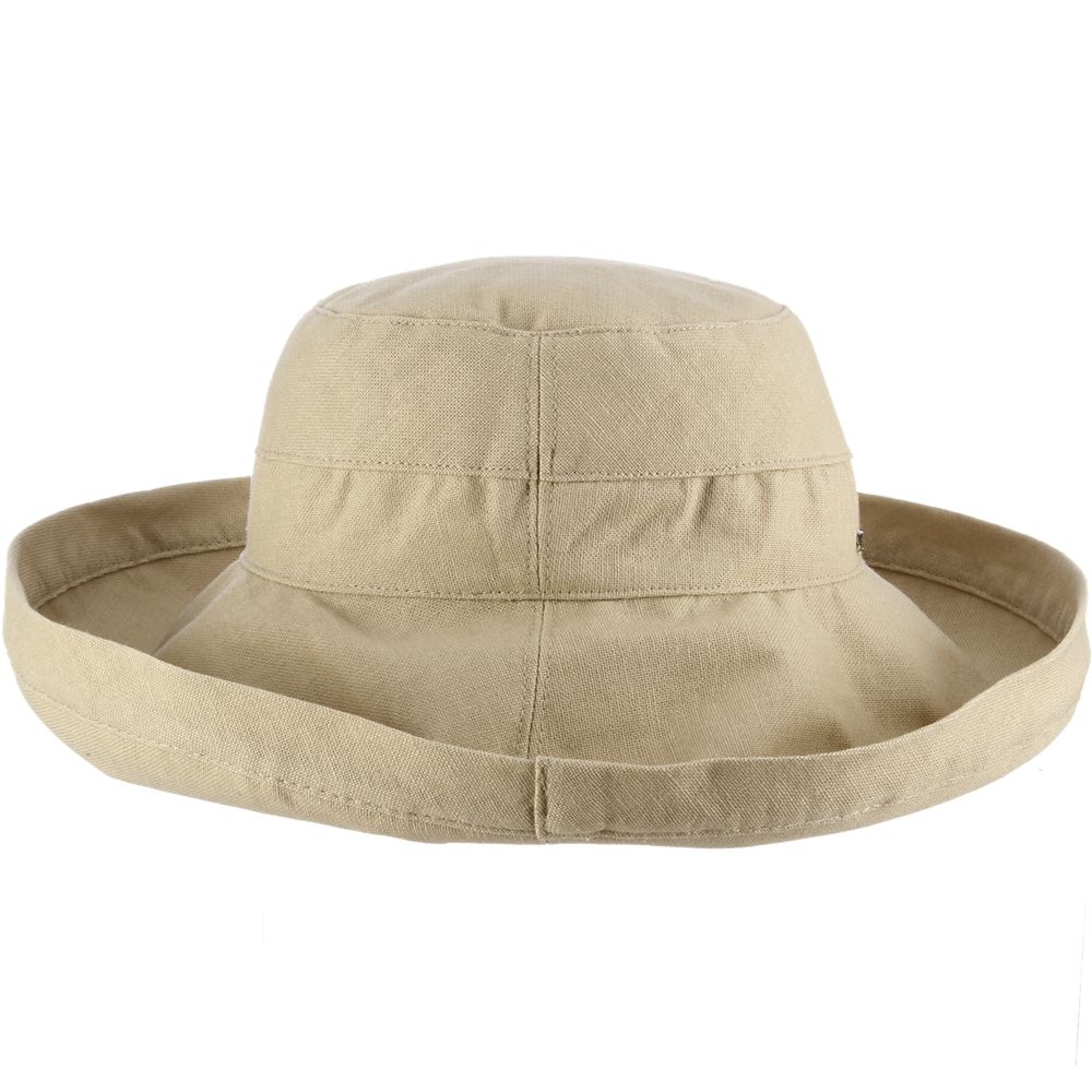 Cotton Up Turned Large Brim Sun Hat - Scala Hats for Women