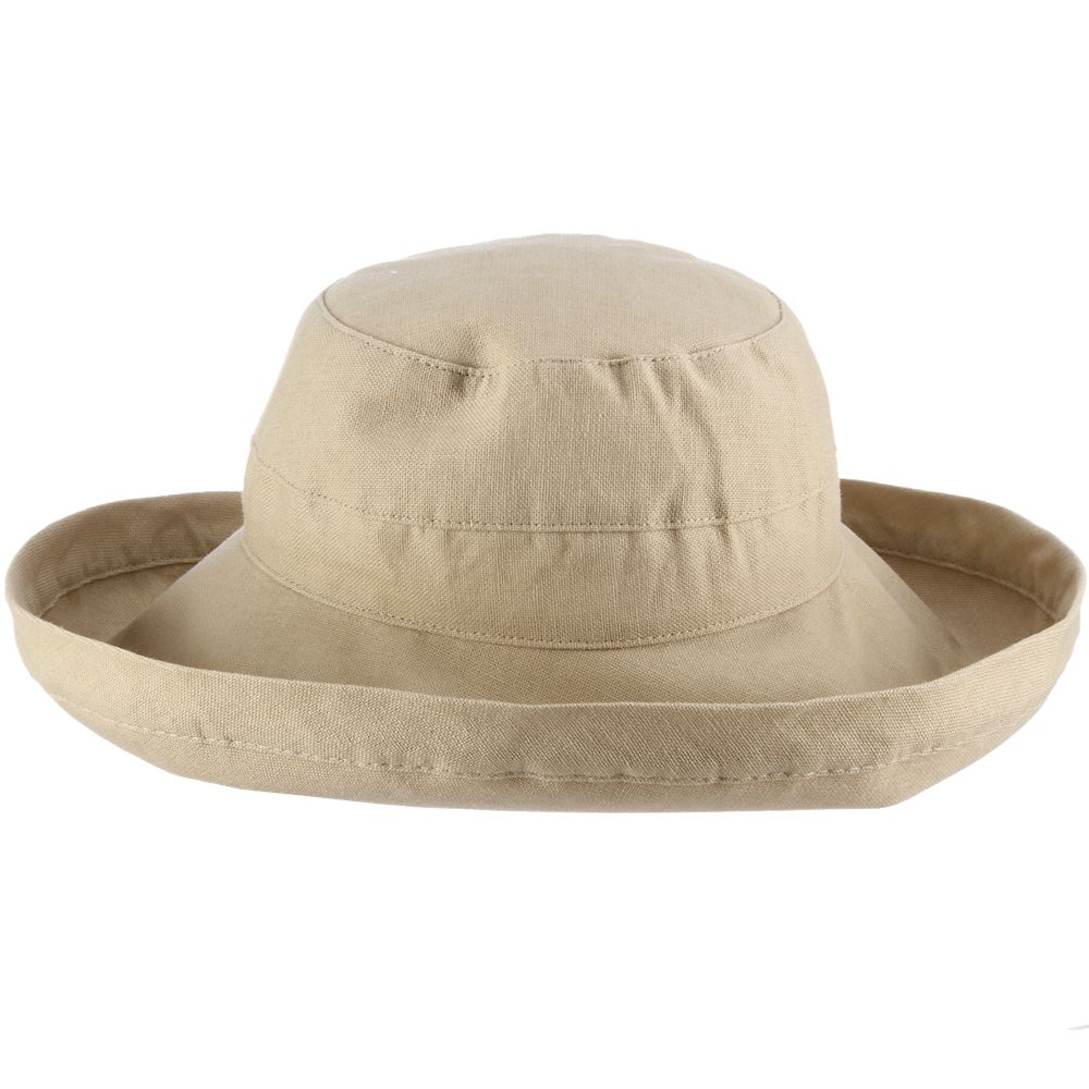 Cotton Up Turned Large Brim Sun Hat - Scala Hats for Women