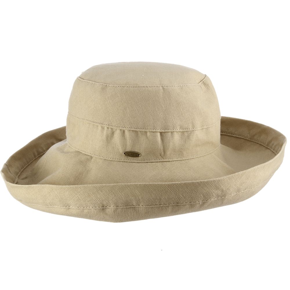 Cotton Up Turned Large Brim Sun Hat - Scala Hats for Women