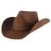 Crushable Wool Felt Western Hat with Aztec Band - Scala Hats Cowboy Hat Scala Hats LF258-PECAN Pecan Medium (57 cm) 