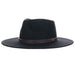 Bryan Structured Wool Felt Flat Brim Rancher Hat - Scala Hats Safari Hat Scala Hats DP224-BLK2 Black L/XL