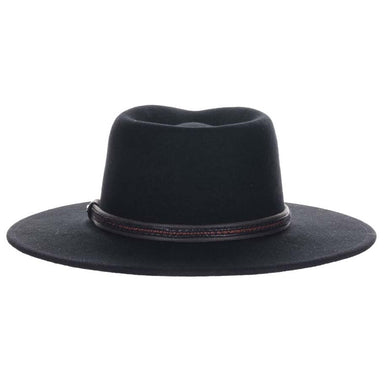 Bryan Structured Wool Felt Flat Brim Rancher Hat - Scala Hats Safari Hat Scala Hats