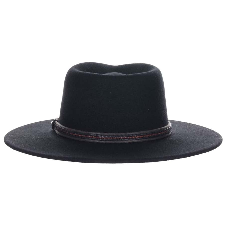 Bryan Structured Wool Felt Flat Brim Rancher Hat - Scala Hats Safari Hat Scala Hats
