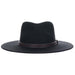Bryan Structured Wool Felt Flat Brim Rancher Hat - Scala Hats Safari Hat Scala Hats