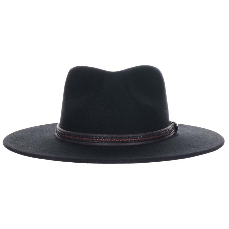 Bryan Structured Wool Felt Flat Brim Rancher Hat - Scala Hats Safari Hat Scala Hats