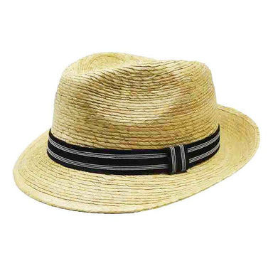 Catrin Palm Summer Fedora Hat - Texas Gold Hats Fedora Hat Texas Gold Hats jr7273 Natural Palm Large (59 cm) 