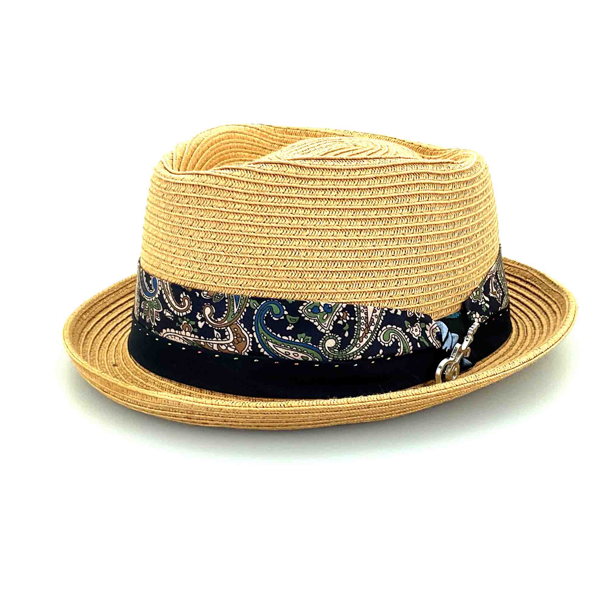 Diamond Crown Porkpie Hat with Guitar Pin - Carlos Santana Hats, Fedora Hat - SetarTrading Hats 