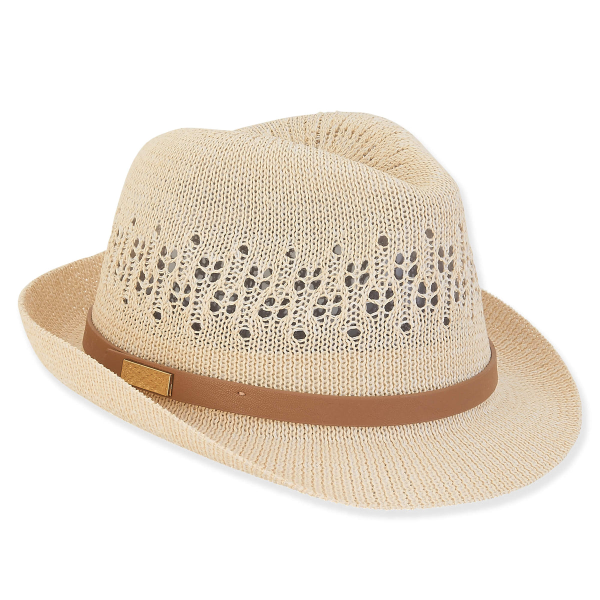 Eden Knit Fedora with Belt Band - Sun 'n' Sand® Hats — SetarTrading Hats
