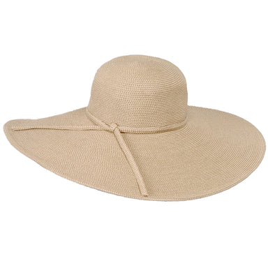 Extra Large Brim Packable Straw Beach Hat - Jeanne Simmons Hats Wide Brim Sun Hat Jeanne Simmons JS8554-TAN Tan Tweed Medium (57 cm) 