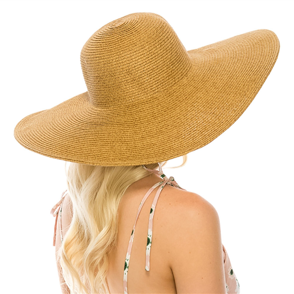 Extra Wide Brim Straw Beach Hat - Boardwalk Style Wide Brim Sun Hat Boardwalk Style Hats    