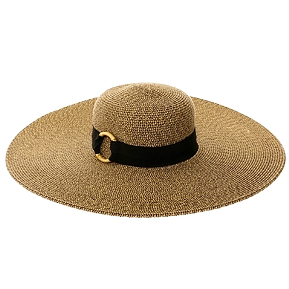 Extra Wide Brim Straw Beach Hat for Women - Boardwalk Style  display picture 1