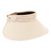 Extra Wide Brim Sun Visor with Strap Closure - Sun 'N' Sand Hats Visor Cap Sun N Sand Hats HH3552A Beige OS