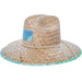 Fern Lifeguard Hat with Tie-Dye Print Underbrim - Makai Hats Lifeguard Hat Makai Hat MA154OS2 Natural S/M