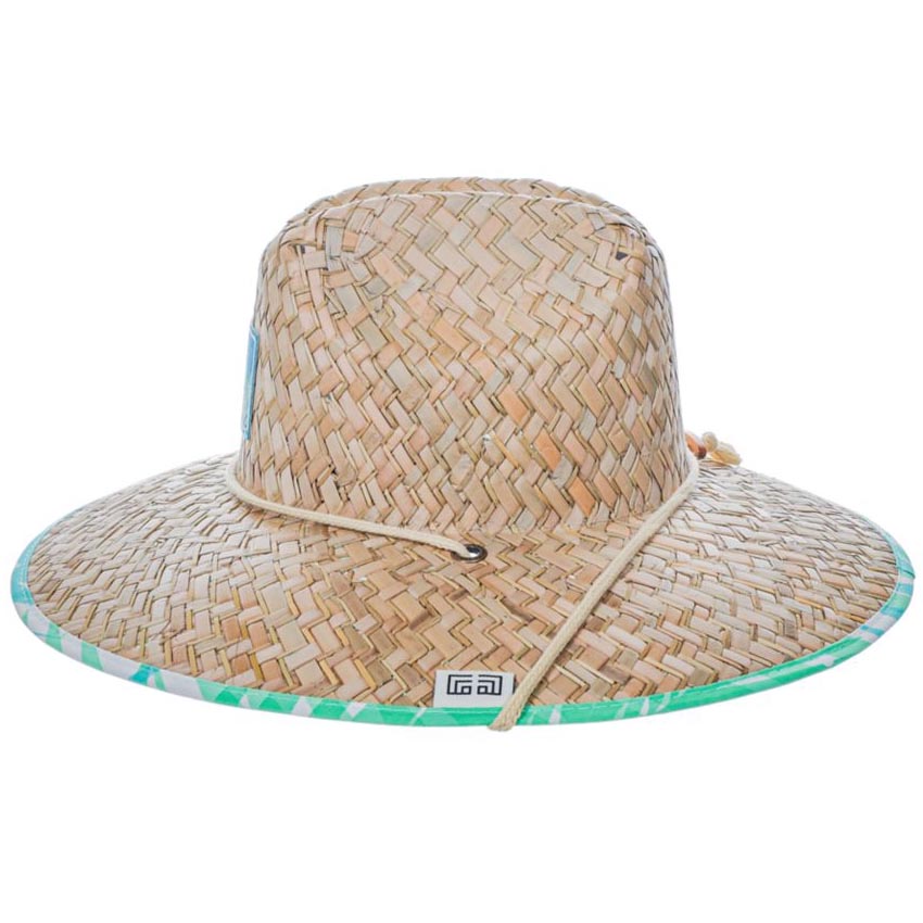 Fern Lifeguard Hat with Tie-Dye Print Underbrim - Makai Hats Lifeguard Hat Makai Hat