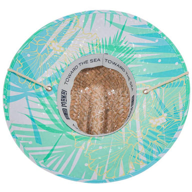Fern Lifeguard Hat with Tie-Dye Print Underbrim - Makai Hats Lifeguard Hat Makai Hat