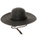 Fine Braid Straw Beach Hat, M/L size - Boardwalk Style Wide Brim Sun Hat Boardwalk Style Hats DA1990-BLK Black OS (58.5 cm) 
