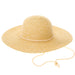 Fine Braid Straw Beach Hat, M/L size - Boardwalk Style Wide Brim Sun Hat Boardwalk Style Hats DA1990-NAT Natural OS (58.5 cm) 