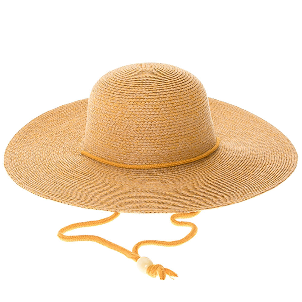 Fine Braid Straw Beach Hat, M/L size - Boardwalk Style Wide Brim Sun Hat Boardwalk Style Hats DA1990-TAN Tan OS (58.5 cm) 
