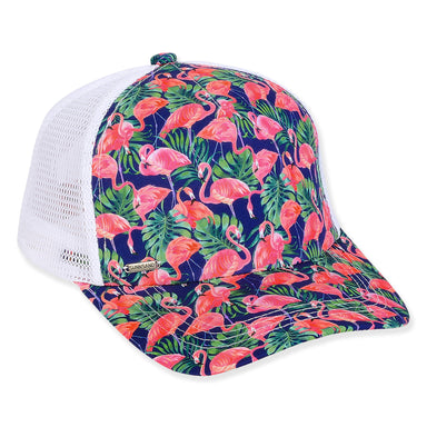 Flamingo Trucker Cap - Sun 'N' Sand Hats Cap Sun N Sand Hats HH3416 Flamingo OS