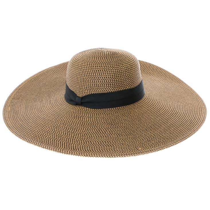 Flex Weave Straw Wide Brim Beach Hat - Boardwalk Style