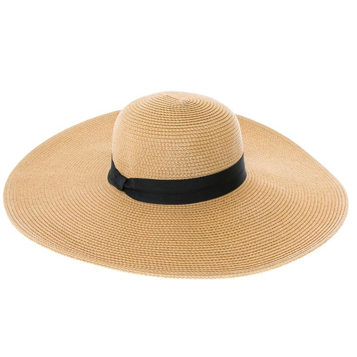 Flex Weave Straw Wide Brim Beach Hat - Boardwalk Style