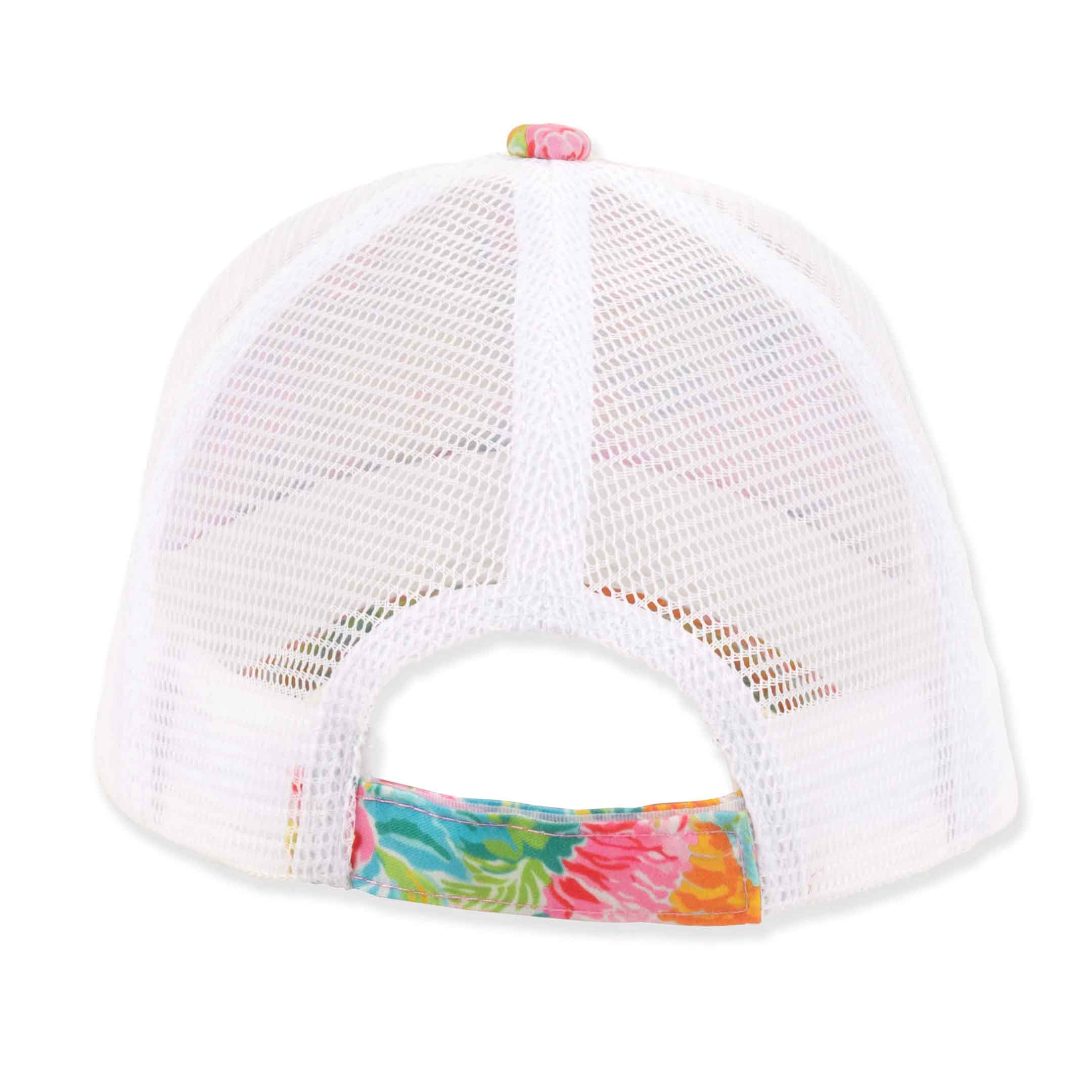 Floral Print Trucker's Cap for Small Heads - Sunny Dayz Hat