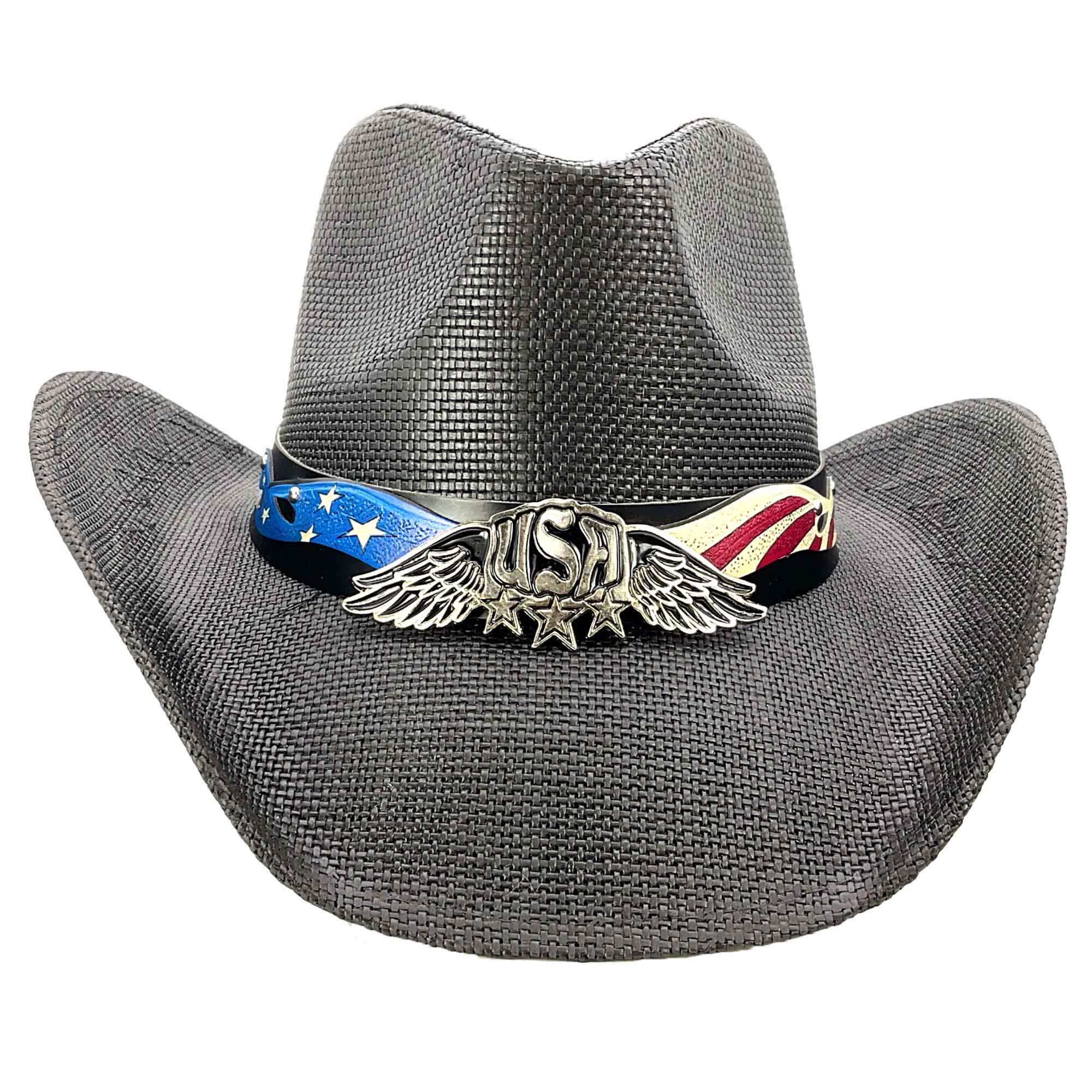 Flying Bold Eagle Under Brim USA Cowboy Hat - Milani Hats  display picture 1