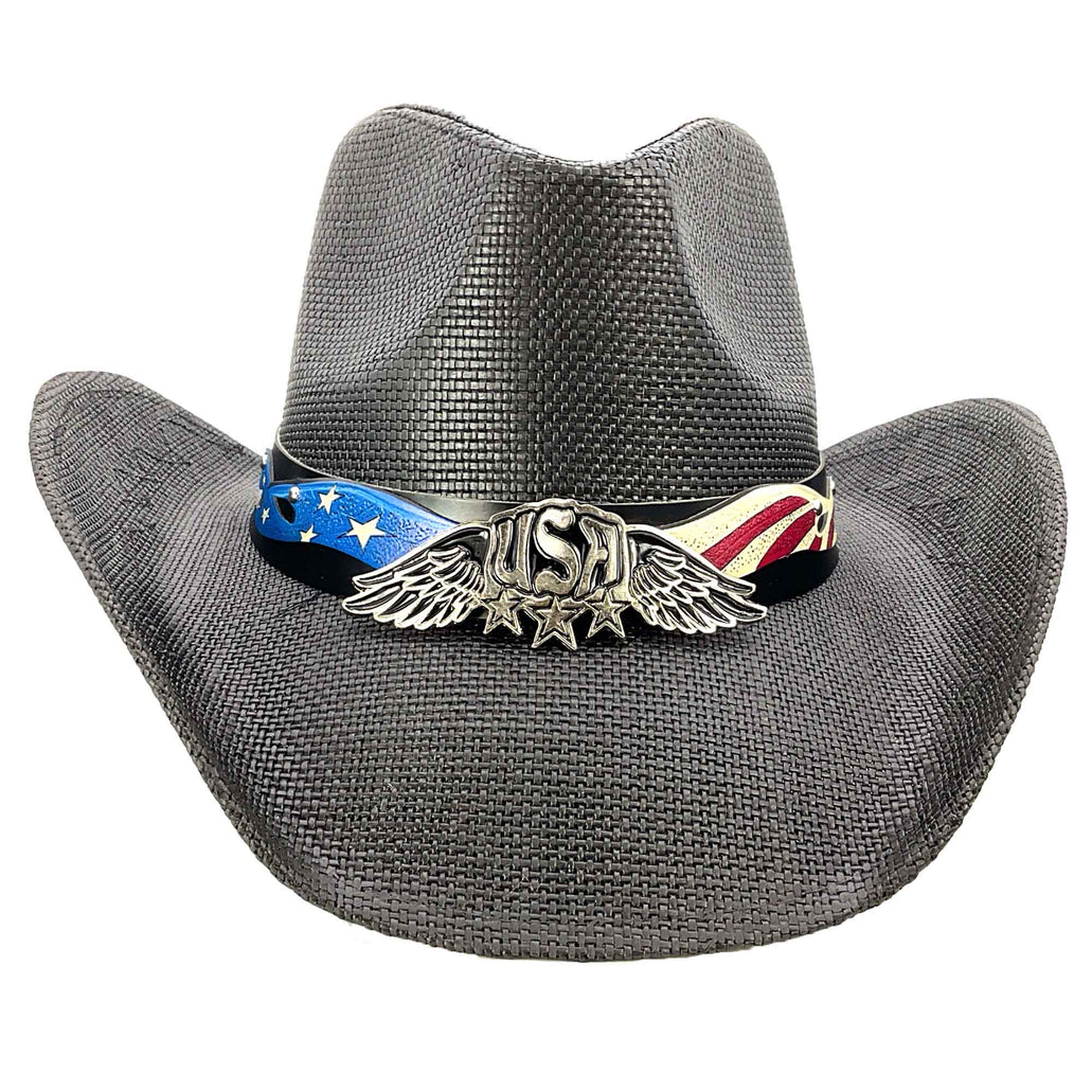 Flying Bold Eagle Under Brim USA Cowboy Hat Milani Hats