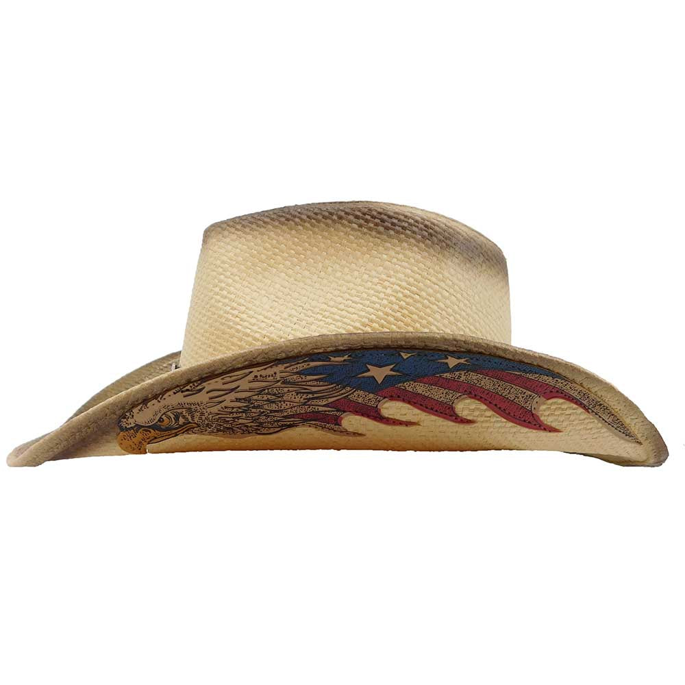 Flying Bold Eagle Under Brim USA Cowboy Hat - Milani Hats Cowboy Hat Milani Hats    